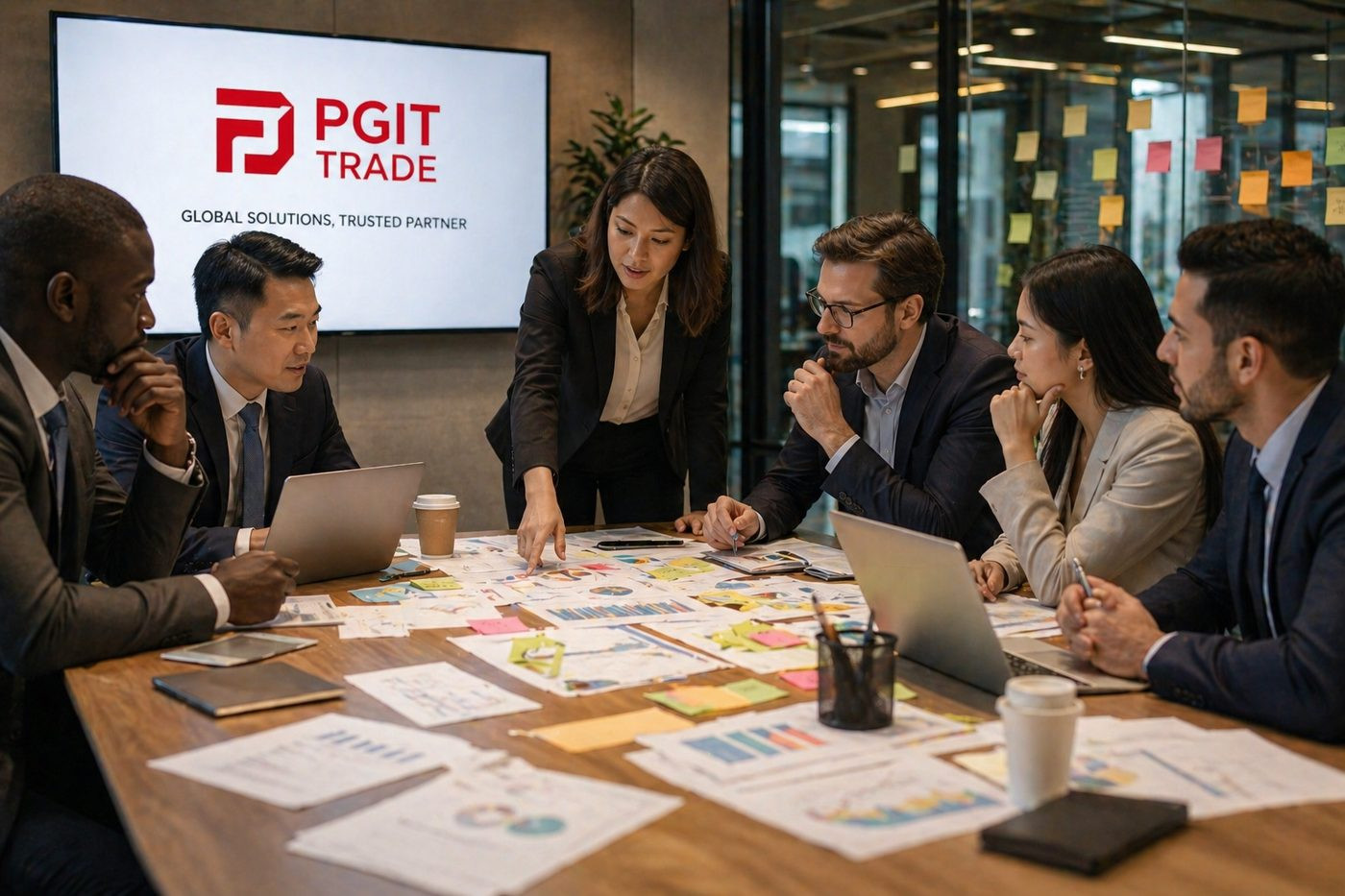 Réunion de travail de l’équipe PGIT TRADE sur un dossier d’approvisionnement